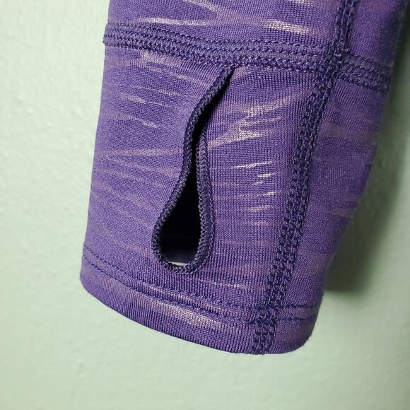 Lucy Full Zip Striped Purple Activewear Jacket M - Picture 5 of 7